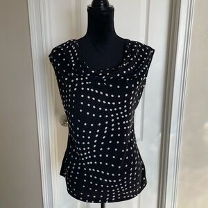 Worthington Black and White Dotted Blouse